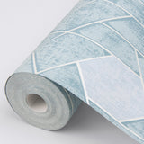 Granada Aqua Geometric Wallpaper with Modern Geometric Pattern, Textured Non Woven Unpasted - Brewster 2964-25904