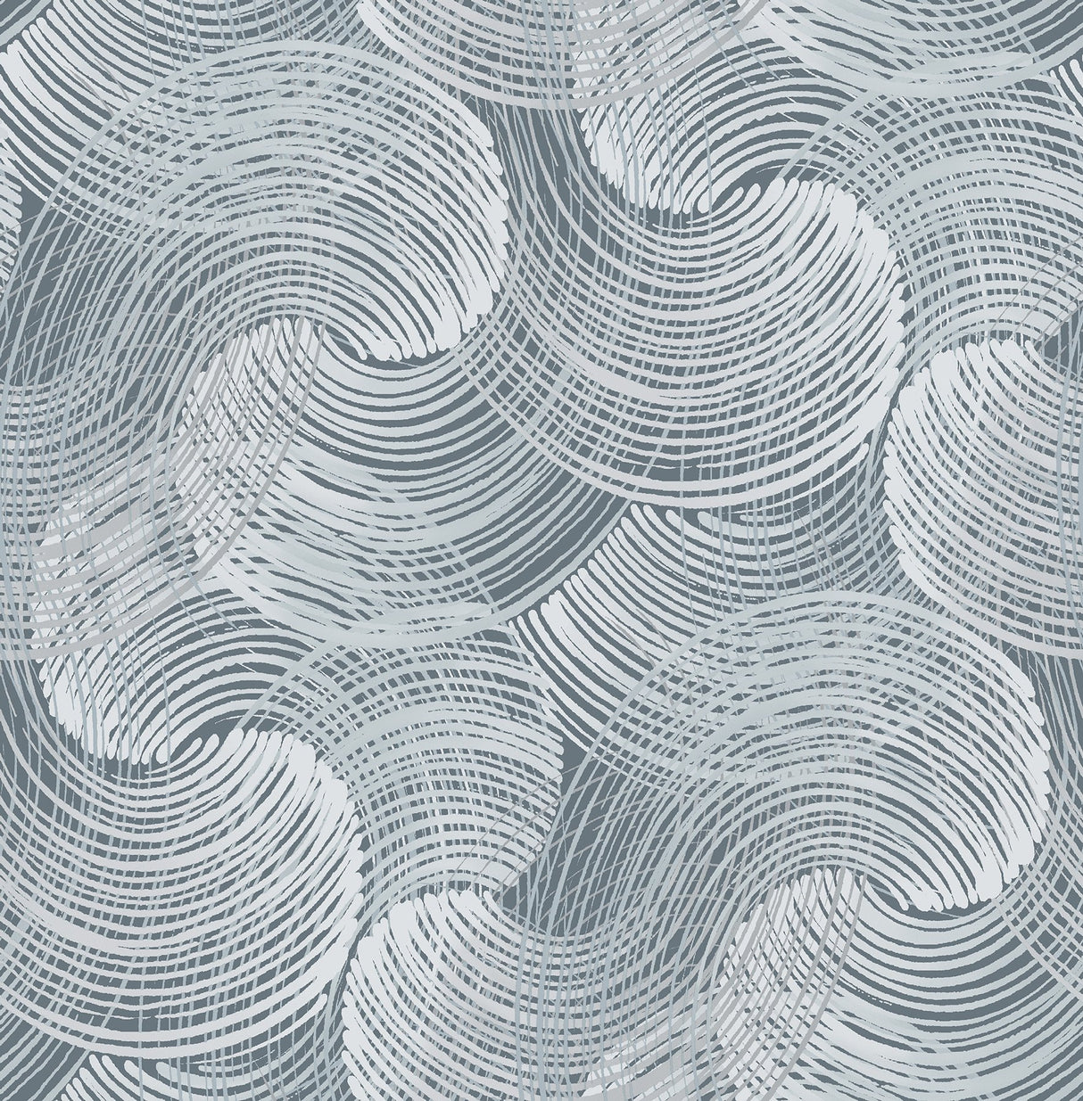 Karson Blue Swirling Geometric Wallpaper with Textured Abstract Modern Pattern - A-Street Prints 2964-25905