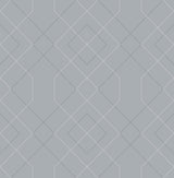 Ballard Pewter Geometric Wallpaper with Modern Abstract Geometrics - A-Street Prints 2964-25910