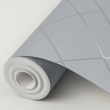 Ballard Pewter Geometric Wallpaper with Modern Abstract Geometrics - A-Street Prints 2964-25910
