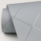 Ballard Pewter Geometric Wallpaper with Modern Abstract Geometrics - A-Street Prints 2964-25910