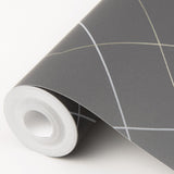 Ballard Grey Geometric Wallpaper with Modern Abstract Linework - A-Street Prints 2964-25912