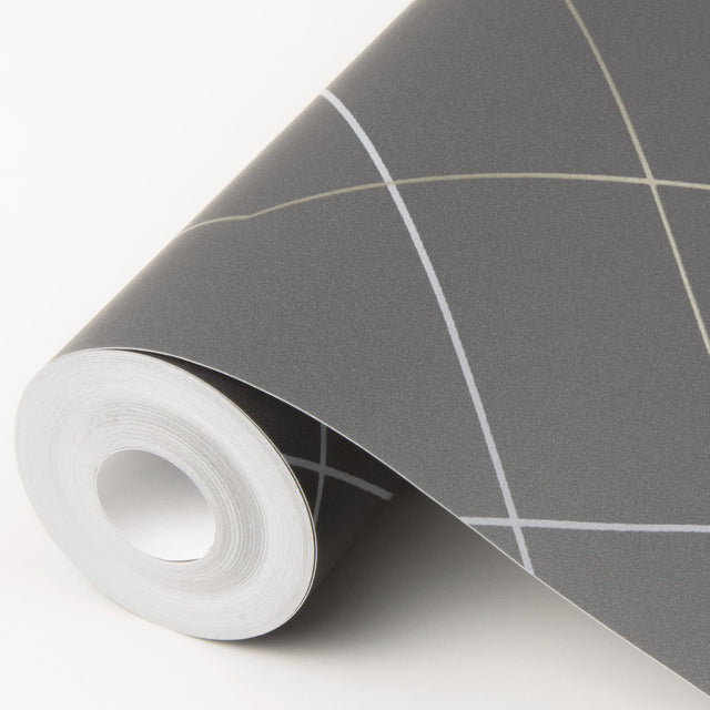 Ballard Grey Geometric Wallpaper with Modern Abstract Linework - A-Street Prints 2964-25912