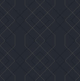 Ballard Indigo Geometric Wallpaper with Modern Abstract Pattern - A-Street Prints 2964-25913