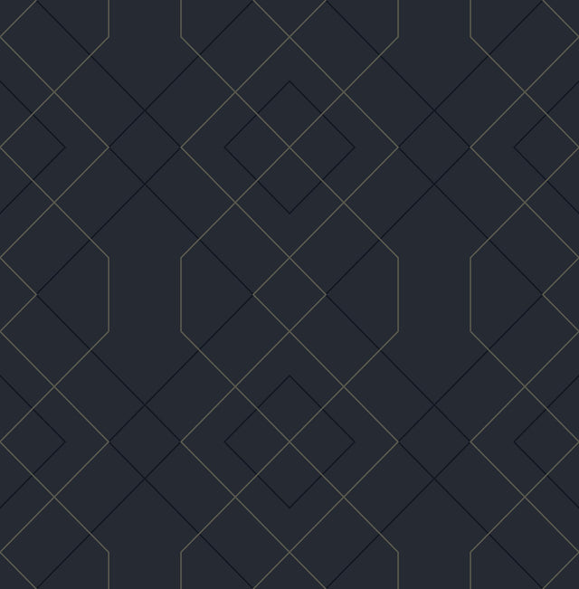 Ballard Indigo Geometric Wallpaper with Modern Abstract Pattern - A-Street Prints 2964-25913