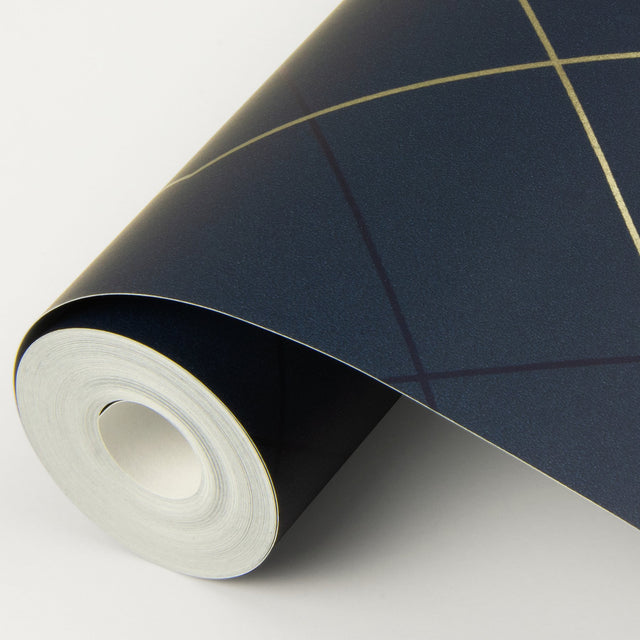 Ballard Indigo Geometric Wallpaper with Modern Abstract Pattern - A-Street Prints 2964-25913
