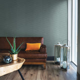 Aspen Aqua Chevron Wallpaper with Modern Abstract Chevron Pattern - A-Street Prints 2964-25916