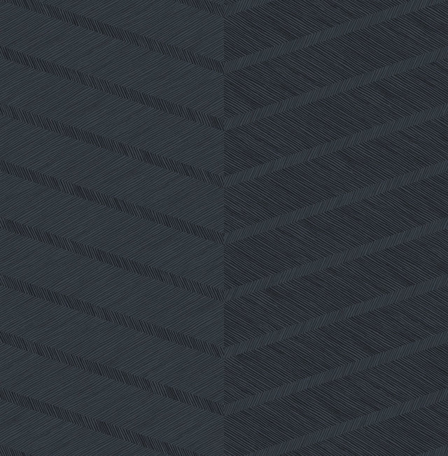 Aspen Indigo Chevron Wallpaper with Modern Textured Pattern - A-Street Prints 2964-25917