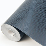 Aspen Indigo Chevron Wallpaper with Modern Textured Pattern - A-Street Prints 2964-25917