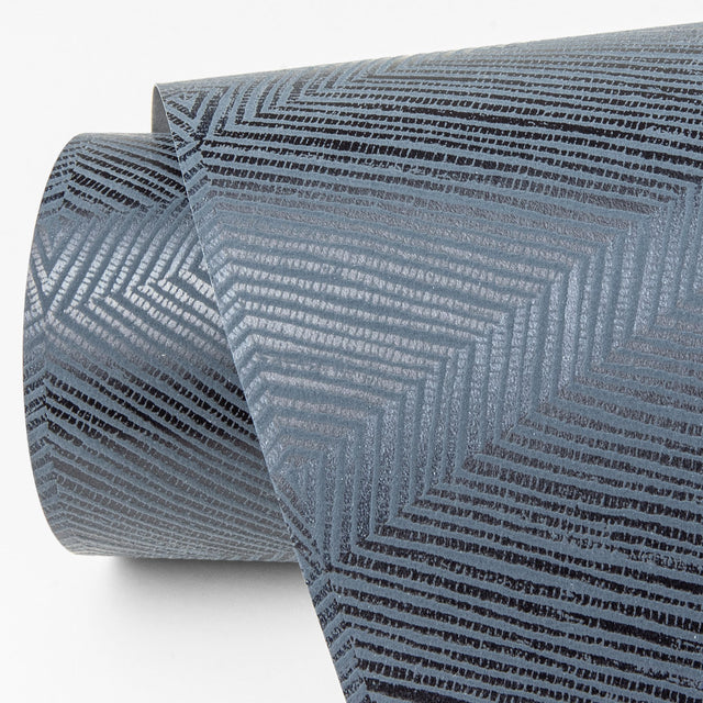 Aspen Indigo Chevron Wallpaper with Modern Textured Pattern - A-Street Prints 2964-25917
