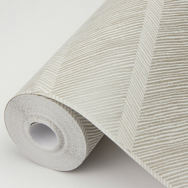 Aspen Champagne Chevron Wallpaper with Modern Abstract Textured Pattern - A-Street Prints 2964-25918