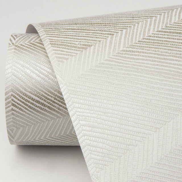 Aspen Champagne Chevron Wallpaper with Modern Abstract Textured Pattern - A-Street Prints 2964-25918