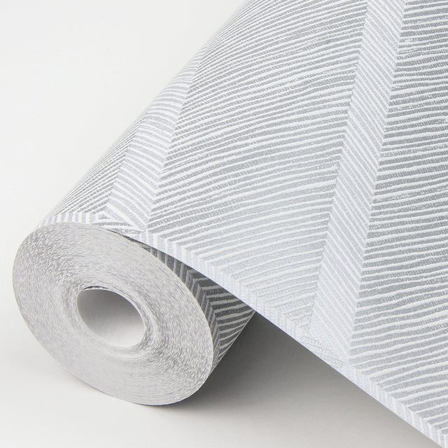 Aspen Grey Chevron Wallpaper with Textured Abstract Chevron Pattern - A?Street Prints 2964-25920