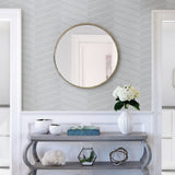 Aspen Grey Chevron Wallpaper with Textured Abstract Chevron Pattern - A?Street Prints 2964-25920