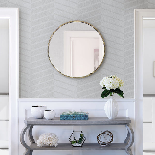 Aspen Grey Chevron Wallpaper with Textured Abstract Chevron Pattern - A?Street Prints 2964-25920