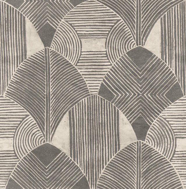 Westport Charcoal Geometric Wallpaper with Bohemian Abstract Aztec Pattern - A-Street Prints 2964-25928