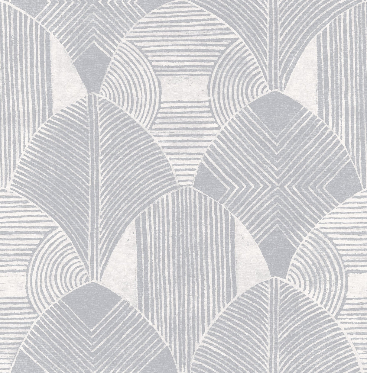 Westport Pewter Geometric Wallpaper with Abstract Bohemian Pattern - Brewster 2964-25929