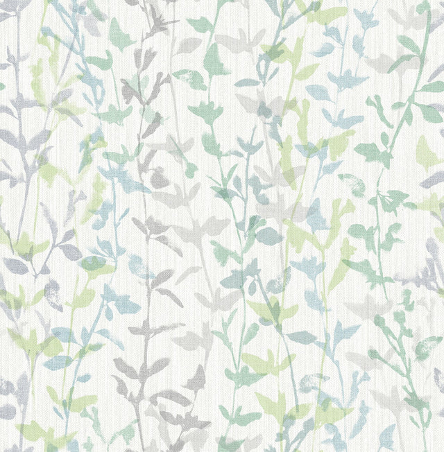 Thea Green Floral Trail Wallpaper with Textured Non Woven Botanical Trails - A-Street Prints 2964-25937