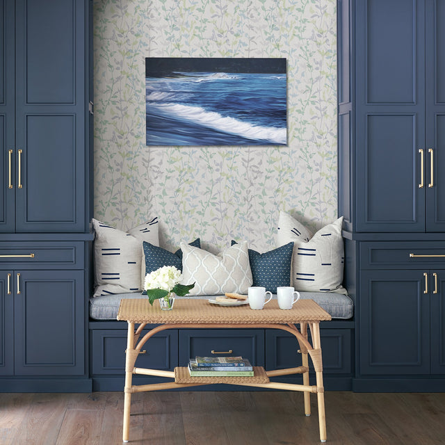 Thea Green Floral Trail Wallpaper with Textured Non Woven Botanical Trails - A-Street Prints 2964-25937