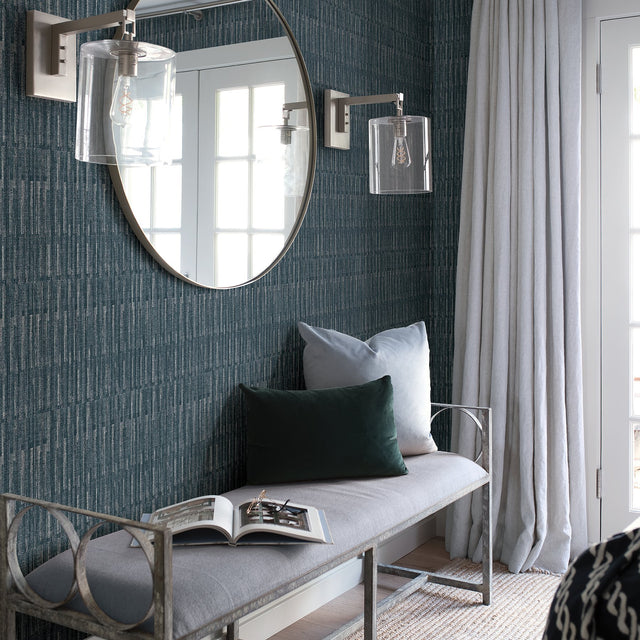 Brixton Indigo Texture Wallpaper with Abstract Textured Pattern - A-Street Prints 2964-25945