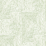 Merritt Green Geometric Wallpaper with Raised Ink - A-Street Prints 2964-25954