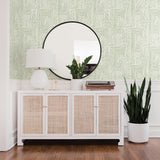 Merritt Green Geometric Wallpaper with Raised Ink - A-Street Prints 2964-25954