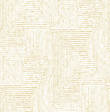 Merritt Honey Geometric Wallpaper with Modern Abstract Raised-Ink Pattern - A-Street Prints 2964-25957
