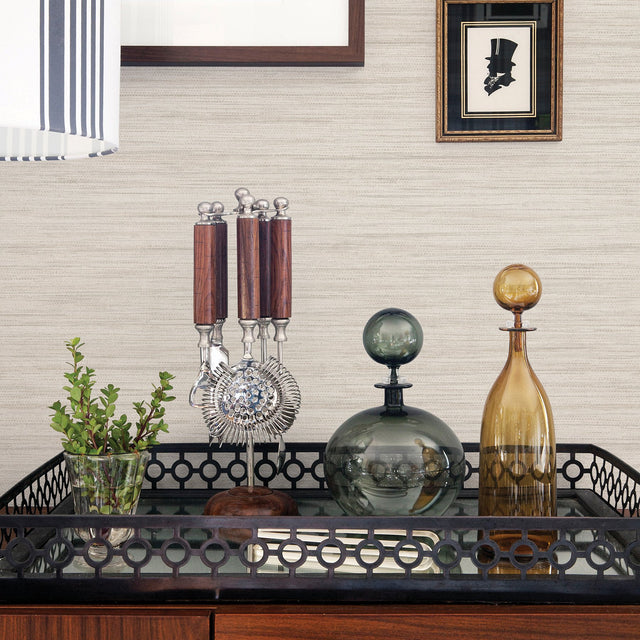 Barnaby Off White Faux Grasscloth Wallpaper with Texture Pattern - A-Street Prints 2964-25962