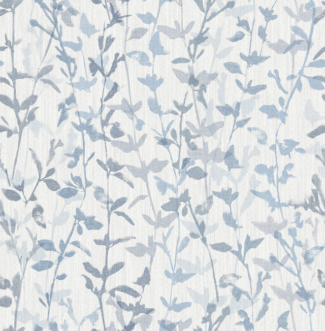 Thea Blue Floral Trail Wallpaper with Traditional Trails Pattern - A-Street Prints 2964-25966