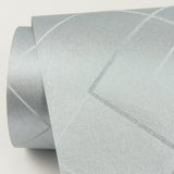 Ballard Light Blue Geometric Wallpaper with Beaded Metallic Glam Motif - A?Street Prints 2964-87345