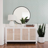 Ballard Light Blue Geometric Wallpaper with Beaded Metallic Glam Motif - A?Street Prints 2964-87345