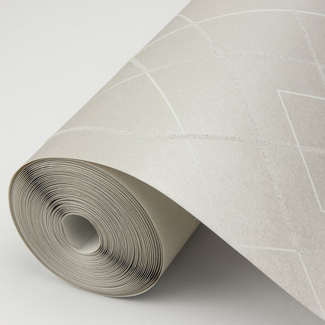 Ballard Silver Geometric Wallpaper with Beaded Glam Abstract Pattern - A-Street Prints 2964-87346