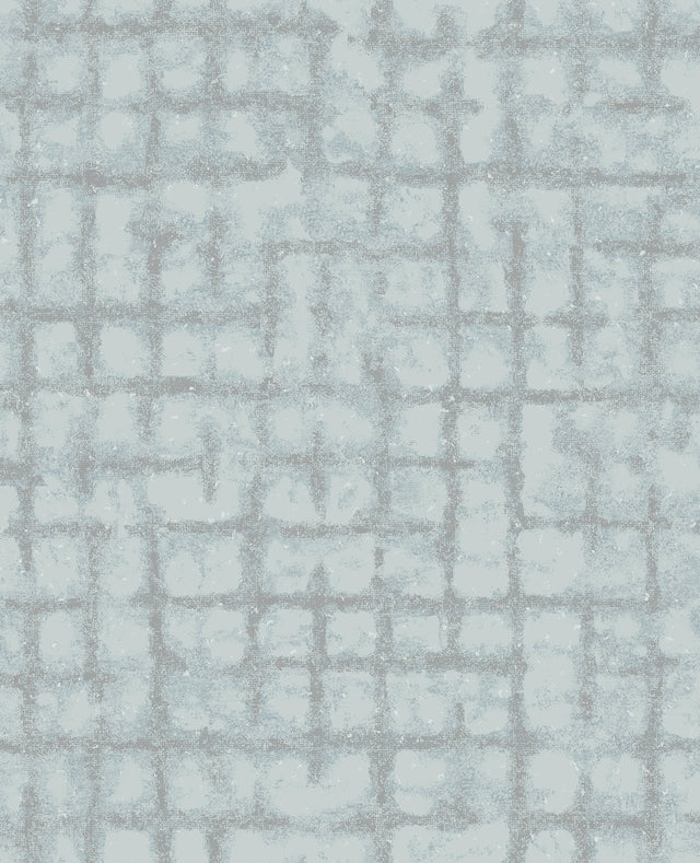 Shea Sky Blue Distressed Geometric Wallpaper with Metallic Modern Graphic Pattern - A-Street Prints 2964-87347