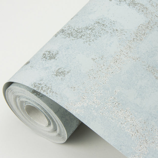 Shea Sky Blue Distressed Geometric Wallpaper with Metallic Modern Graphic Pattern - A-Street Prints 2964-87347