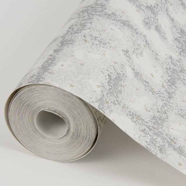 Shea Light Grey Distressed Geometric Wallpaper with Metallic Modern Graphics Pattern - A-Street Prints 2964-87348