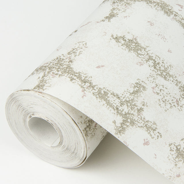 Shea Gold Distressed Geometric Wallpaper with Metallic Modern Graphics Pattern - Brewster 2964-87350