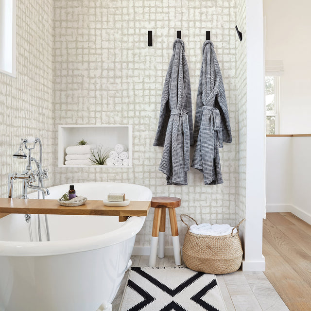 Shea Gold Distressed Geometric Wallpaper with Metallic Modern Graphics Pattern - Brewster 2964-87350