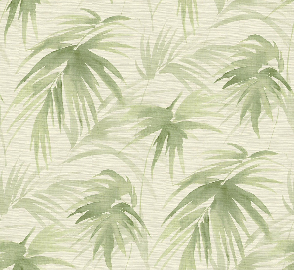 Darlana Green Grasscloth Wallpaper with Botanical Palm Motif - A-Street Prints 2964-87413