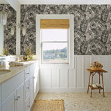 Alfresco Grey Tropical Palm Wallpaper with Botanical Leaf Motif - A-Street Prints 2969-24134