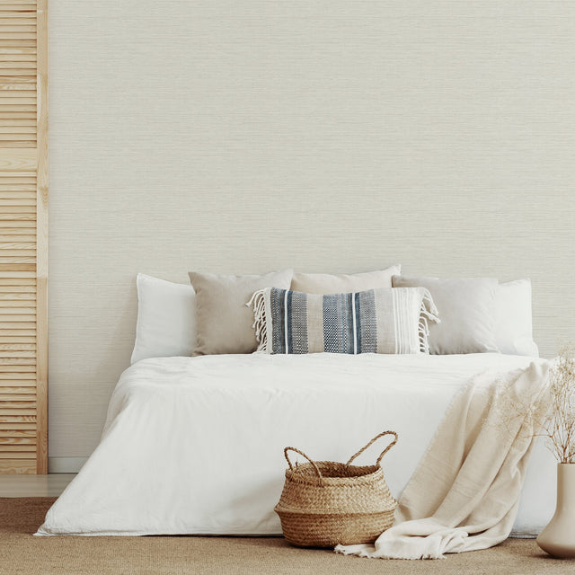 Agave Light Grey Imitation Grasscloth Wallpaper with Modern Faux Grasscloth Texture - A-Street Prints 2969-24281