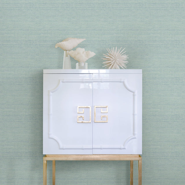 Agave Aqua Imitation Grasscloth Wallpaper with Modern Faux Grasscloth Pattern - A-Street Prints 2969-24282