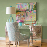Agave Green Imitation Grasscloth Wallpaper with Raised Ink Texture - A-Street Prints 2969-24284