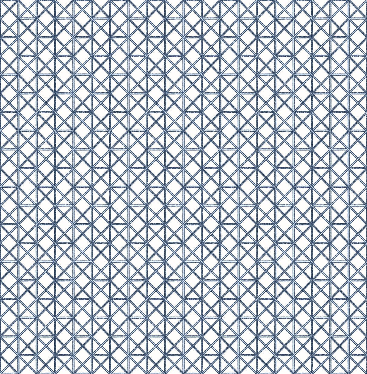 Lisbeth Blue Geometric Lattice Wallpaper with Coastal Graphic Trellis - A-Street Prints 2969-26005