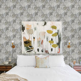 Samara Stone Monstera Leaf Wallpaper with Tropical Botanical Leaves - A-Street Prints 2969-26008