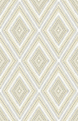 Zaya Light Yellow Tribal Diamonds Wallpaper with Raised Ink Geometric Pattern - A-Street Prints 2969-26014