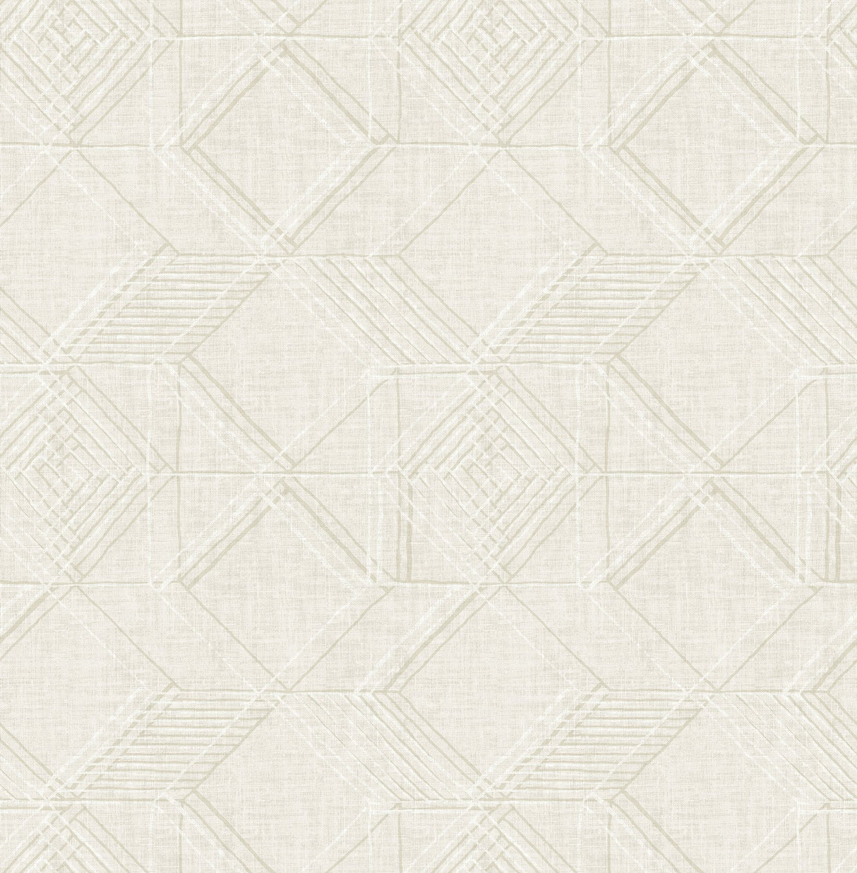 Moki Off White Lattice Geometric Wallpaper with Raised Ink Modern Global Pattern - A-Street Prints 2969-26019