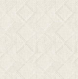 Moki Off White Lattice Geometric Wallpaper with Raised Ink Modern Global Pattern - A-Street Prints 2969-26019
