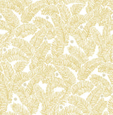 Athina Yellow Fern Wallpaper with Botanical Leaf Motif - A-Street Prints 2969-26032