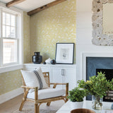 Athina Yellow Fern Wallpaper with Botanical Leaf Motif - A-Street Prints 2969-26032