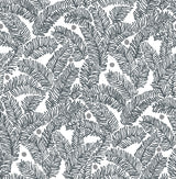 Athina Grey Fern Wallpaper with Botanical Leaves Motif - A-Street Prints 2969-26035
